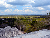 Vista de la selva en Calakmul, Cabañas Calakmul, Reserva Biósfera Calakmul, Conhuas, Campeche